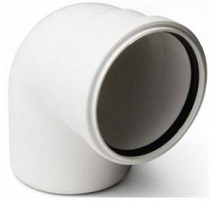 Отвод бесшумный (белый)