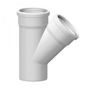 Тройник бесшумный (белый)